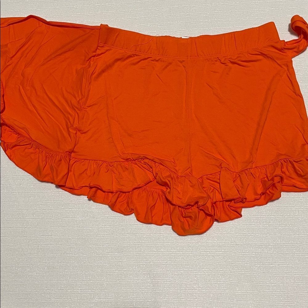 HALARA Orange Ruffle Wrap Skort - Picture 3 of 6